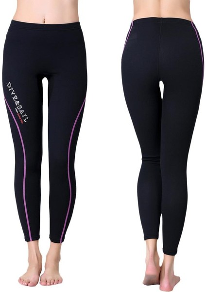 B Baosity 1.5mm Neopren Tüplü Şnorkel Sörf Dalış Pantolon Wetsuit L Mor Lor Için Kadınlar Için