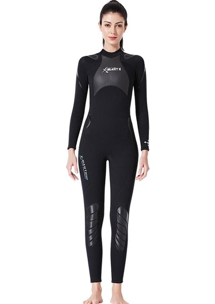 B Baosity 1.5mm Tam Boy Wetsuit Tulum Mayo Kano Dalış Cilt Yüzme Kadınlar Için L