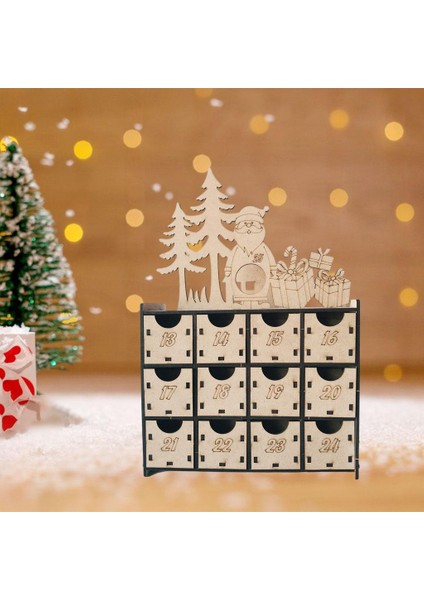 Advent Takvim Boş 24 Depolama Çekmeceleri Noel Geri Sayım Çocuk Hediyeler Için