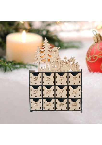 Advent Takvim Boş 24 Depolama Çekmeceleri Noel Geri Sayım Çocuk Hediyeler Için