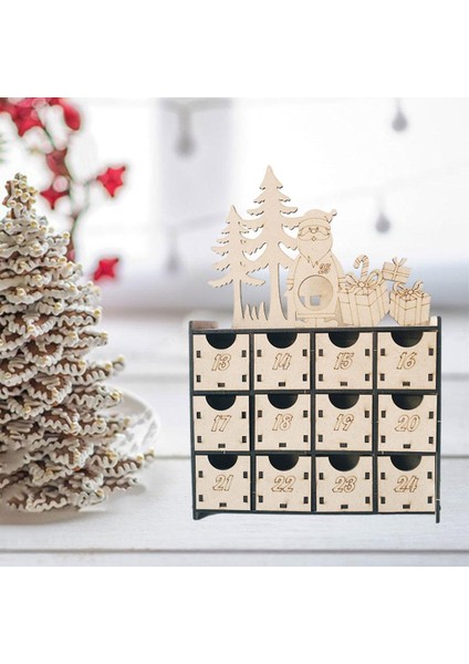 Advent Takvim Boş 24 Depolama Çekmeceleri Noel Geri Sayım Çocuk Hediyeler Için