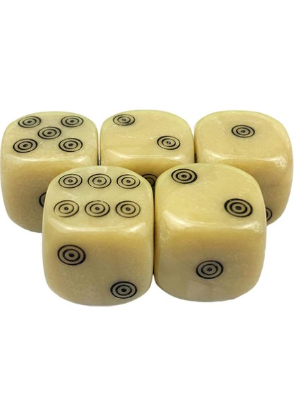 5 Adet 1.6 cm Altı Taraflı Zar Set Parti Prop Eğitici Oyuncak Masa Oyun Parçaları