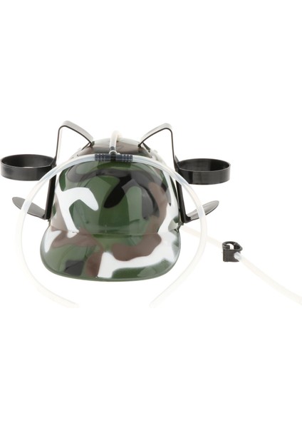 Yaratıcı Içme Kask Tiryakisi Favor Şapka Güzzler Içme Kask Parti Şapkası Kamuflaj Yeşil