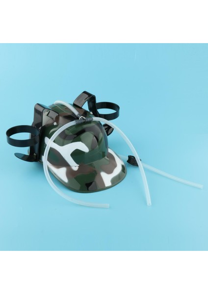 Yaratıcı Içme Kask Tiryakisi Favor Şapka Güzzler Içme Kask Parti Şapkası Kamuflaj Yeşil