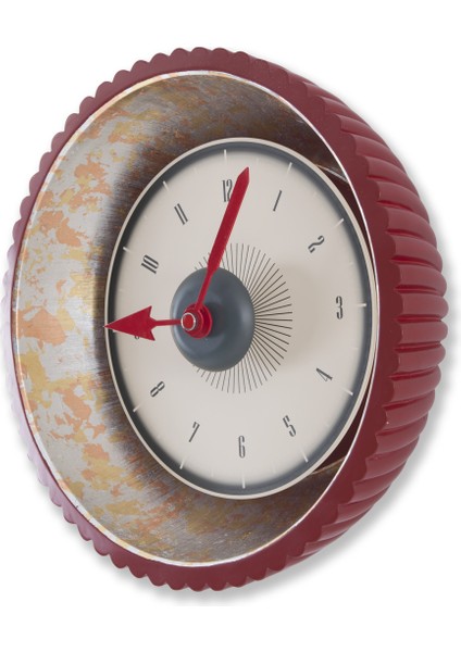 Demre 90 cm Büyük Analog Fiberglass Dekoratif Duvar Saati