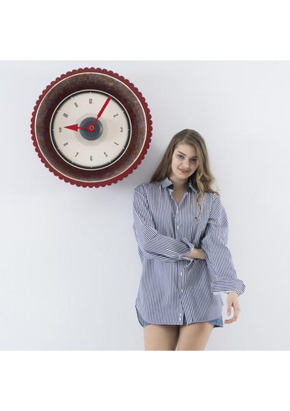 Demre 90 cm Büyük Analog Fiberglass Dekoratif Duvar Saati fiyatları