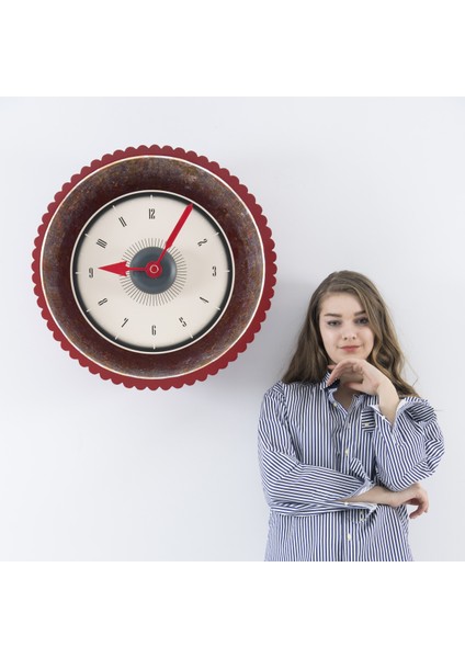 Demre 90 cm Büyük Analog Fiberglass Dekoratif Duvar Saati modelleri