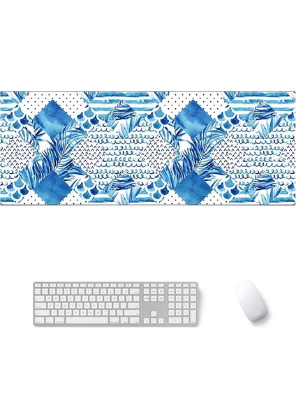 Kauçuk Kaymaz Renkli Desenli Çalışma Masası Pedi - Çok Renkli (Yurt Dışından) fırsatları