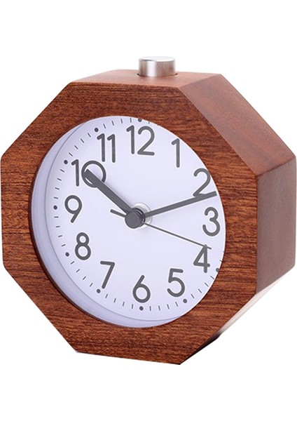 Işaretçi ile Masif Ahşap Sessiz Snooze Çalar Saat (Kare Kare) (Yurt Dışından)