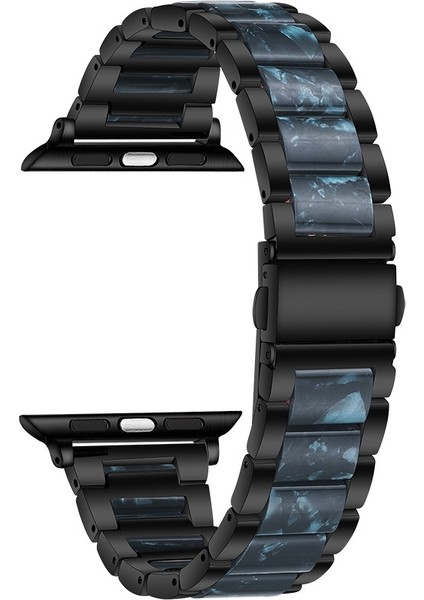 Apple Watch Uyumlu Serisi 7 Için Metal + Reçine Kordon (Yurt Dışından)