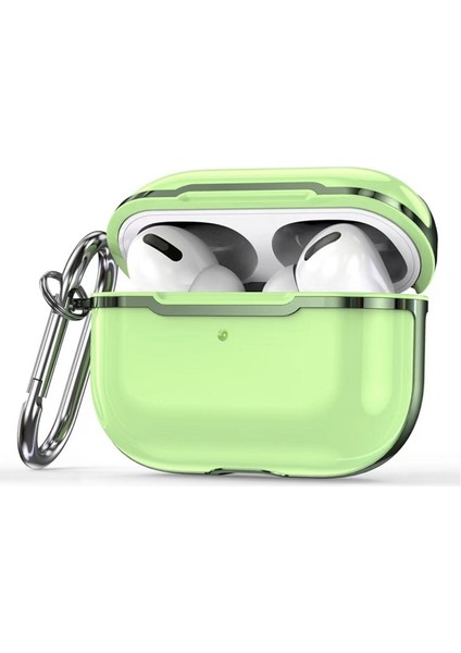 Airpods Pro Için Kulaklık Koruyucu Kabuk-Matcha Yeşil + Yeşil