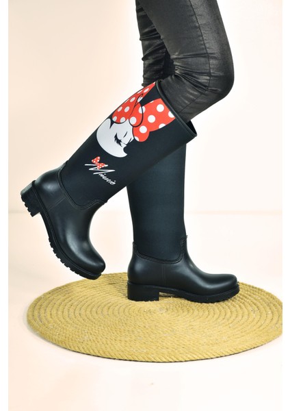 Kadın Özel Tasarım Siyah Uzun Çizme fiyatları