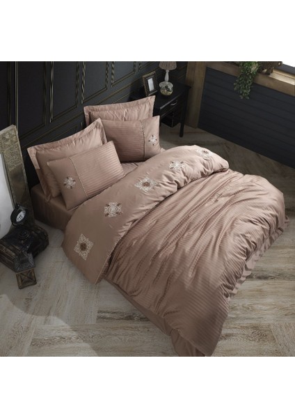 Elegant Zeugma Saten Çift Kişilik Nakışlı Nevresim Takımı fırsatları