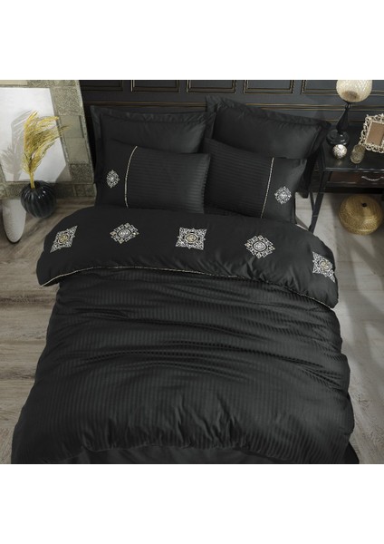 Elegant Zeugma Saten Çift Kişilik Nakışlı Nevresim Takımı modelleri