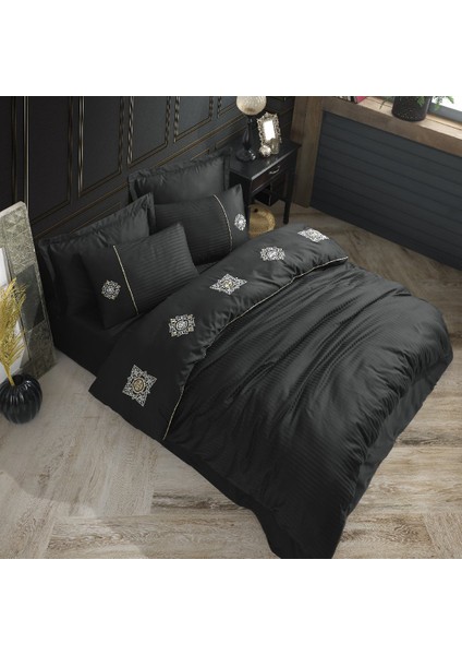 Elegant Zeugma Saten Çift Kişilik Nakışlı Nevresim Takımı fırsatları