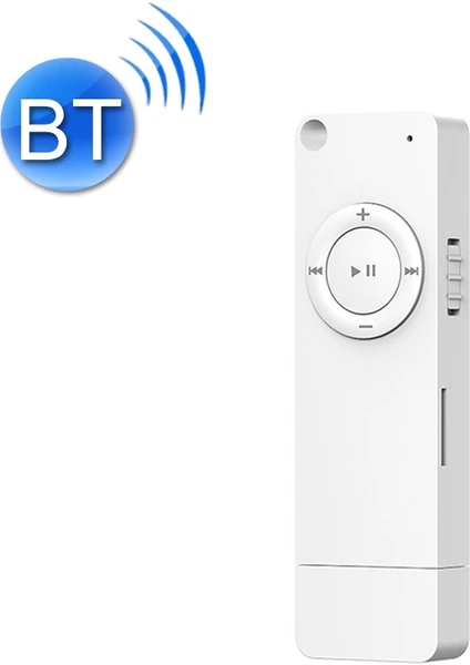 XT02 U Disk Tarzı Mp3 Müzik Çalar, Hafıza Kapasitesi: Bluetooth Seti (Beyaz) (Yurt Dışından)