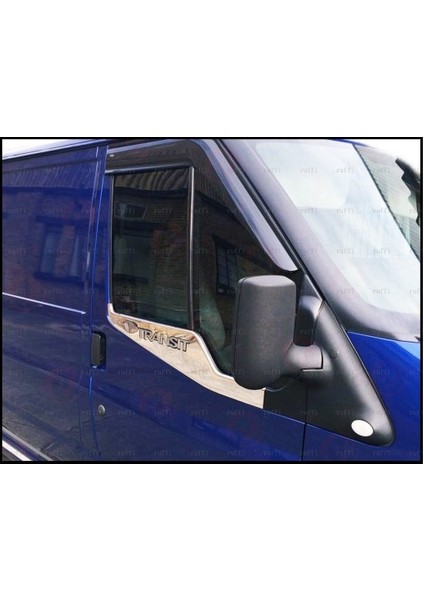 Fams Otomotiv  Ford Transit Krom Cam Çıtası 2 Parça 2006-2014  Paslanmaz Çelik (Geniş Yazılı)