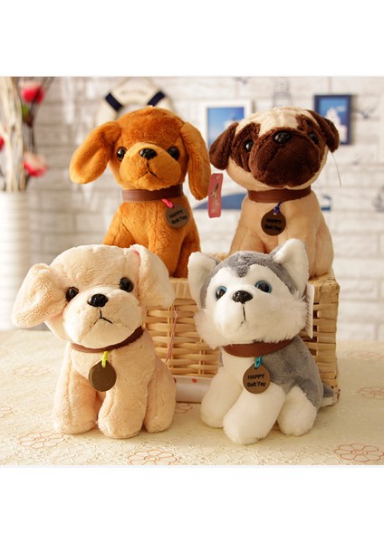 Simülasyon Mini Sevimli Köpek Peluş Oyuncak Bebek 20Cm (Yurt Dışından)