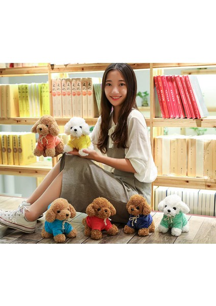 Simülasyon Mini Sevimli Köpek Peluş Oyuncak Bebek 20Cm (Yurt Dışından)