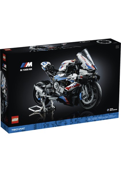 LEGO® Technic BMW M 1000 RR 42130 Yetişkinler için Şık bir Motosiklet Modeli Yapım Seti (1925 Parça)