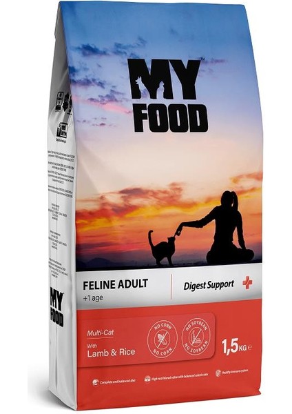 Kuzulu Kedi Maması Digest Support 1,5 Kg