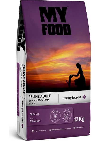 My Food Gurme Tavuklu Multi-Color Yetişkin Kedi Maması Urinary Support 12 kg