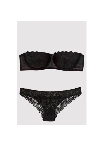 4741 Verona Soft Pushup Straplez Sütyen Takım