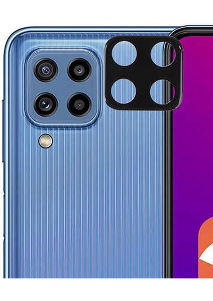Samsung Galaxy M32 4g Kamera Lens Koruyucu Cam Siyah