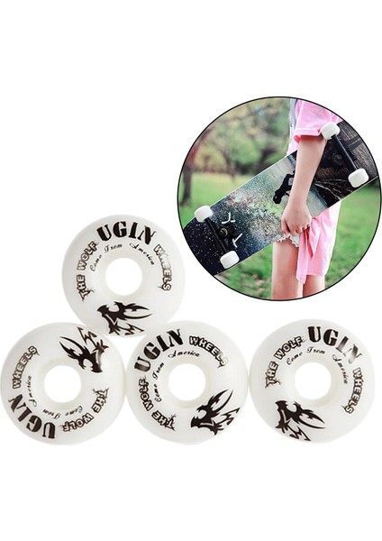 4 Pack Dayanıklı Kaykay Tekerlekleri 52X30MM Longboard Rulo Tamir Tekerlek Parçaları (Yurt Dışından)
