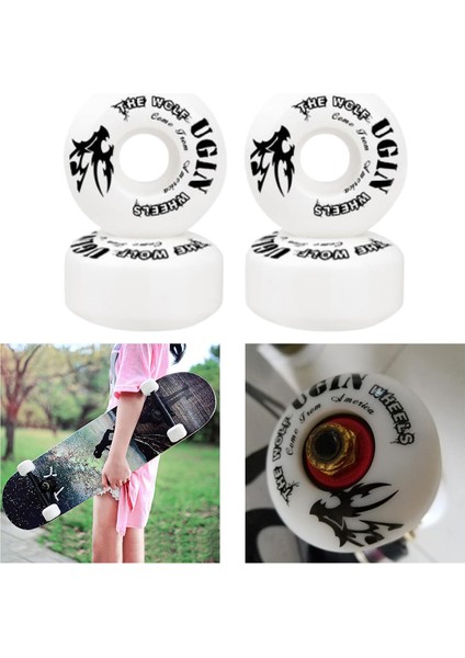 4 Pack Dayanıklı Kaykay Tekerlekleri 52X30MM Longboard Rulo Tamir Tekerlek Parçaları (Yurt Dışından)