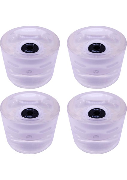 70MM Kaykay Tekerlekler Longboard Tekerlekler Yumuşak LED Flaş Pu 4 Adet Spor Beyaz Siyah Için (Yurt Dışından)