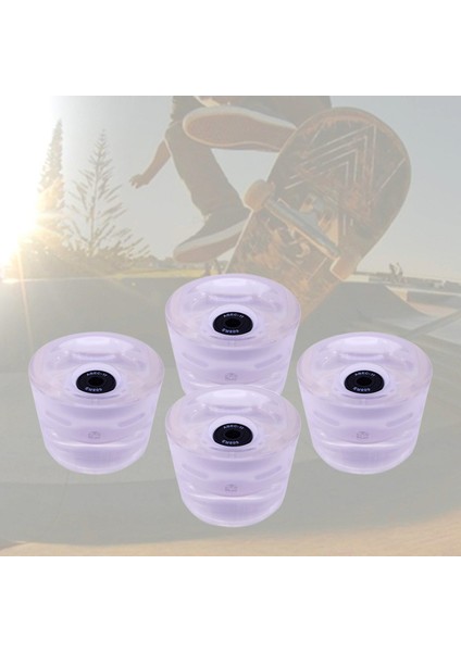 70MM Kaykay Tekerlekler Longboard Tekerlekler Yumuşak LED Flaş Pu 4 Adet Spor Beyaz Siyah Için (Yurt Dışından)