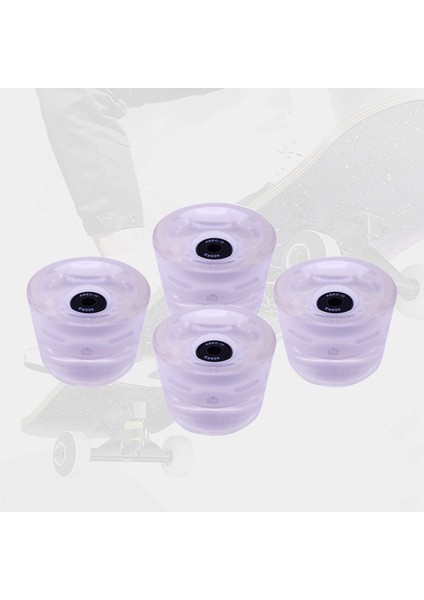 70MM Kaykay Tekerlekler Longboard Tekerlekler Yumuşak LED Flaş Pu 4 Adet Spor Beyaz Siyah Için (Yurt Dışından)