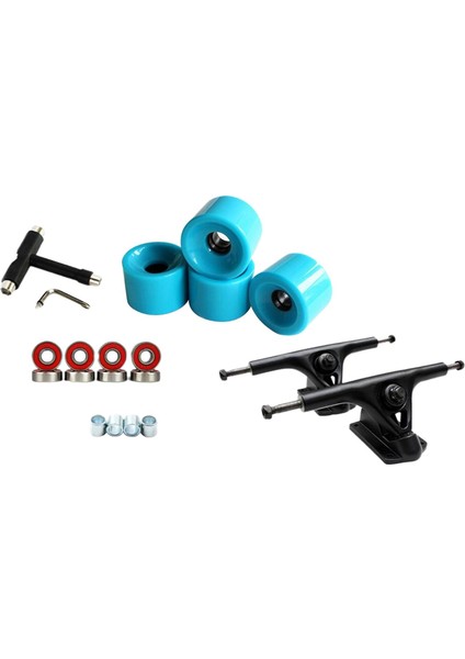 Alaşım 7 '' Kaykay Kamyon Köprü Rulmanlar Longboard Tekerlekler Rulo Anahtarı Mavi (Yurt Dışından)