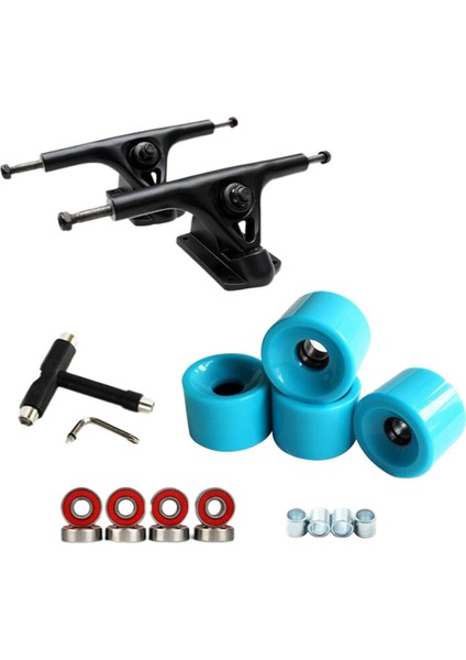 Alaşım 7 '' Kaykay Kamyon Köprü Rulmanlar Longboard Tekerlekler Rulo Anahtarı Mavi (Yurt Dışından)