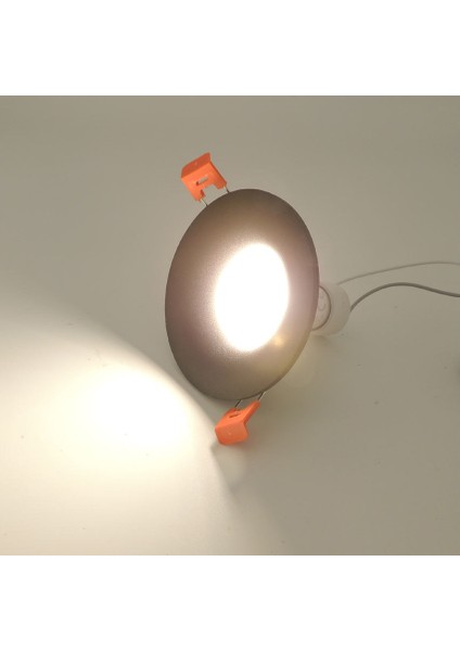 Pliton Dekoratif Sıva Altı Siyah LED Armatür GU10 Gün Işığı Ampullü