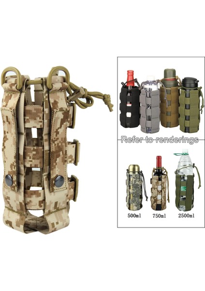 Su Isıtıcısı Çanta Taktik Molle Su Şişesi Taşıyıcı Tutucu Kılıfı Açık Ayarlayıcı Çöl Dijital Camo (Yurt Dışından) modelleri