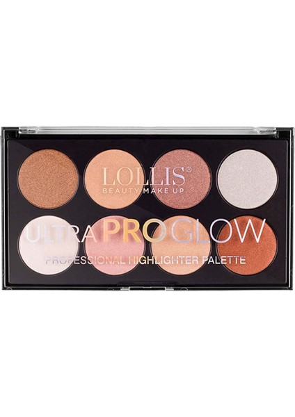 Lollıs LP-554 Ultra Pro Glow 8 Renk Hıghlıghter Paleti 01