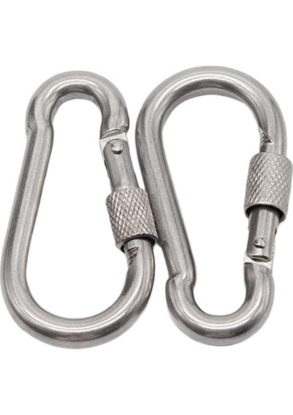 2 Adet Carabiner Güçlü Kanca Bahar Yapış Bağlantı Anahtarlık Klipler Hamak Için Set 60X30X6MM (Yurt Dışından)