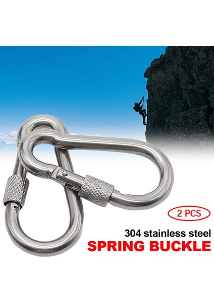 2 Adet Carabiner Güçlü Kanca Bahar Yapış Bağlantı Anahtarlık Klipler Hamak Için Set 80X40X8MM (Yurt Dışından) fırsatları