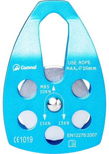 30KN Tırmanma Kasnağı Dağcılar Nakliye Arma Makaraları Kaldırma Mikro Kasnak Gri(Yurt Dışından)
