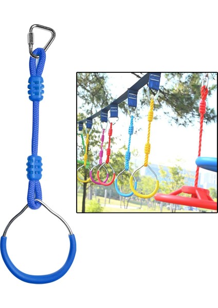 Salıncak Bar Jimnastik Yüzükler Renkli Backyard Halka Oyun Parkı Çocuklar Için Mavi (Yurt Dışından) fırsatları