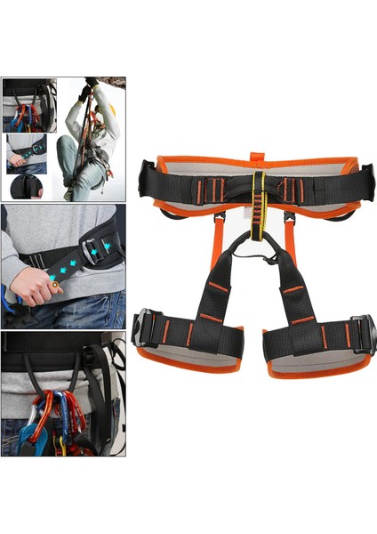 Emniyet Koşum Kaya Ağacı Tırmanma Rappelling Koltuk Oturan Bel Kemeri Kayışı L ​​orange L (Yurt Dışından) modelleri