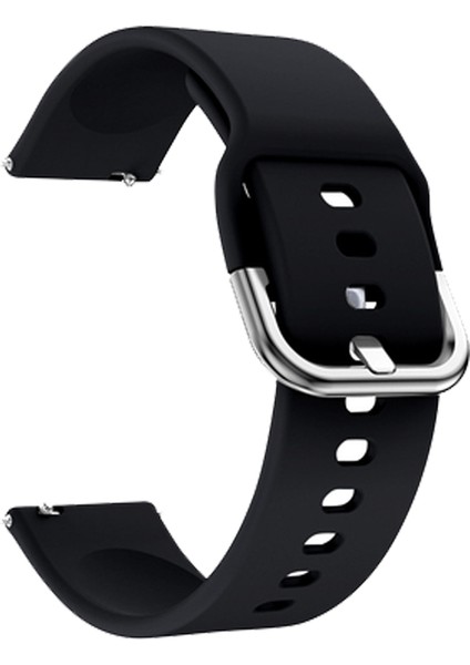 Samsung Galaxy Watch 7 / 6 / 5 / 4 Uyumlu Silikon Kordon 20MM Siyah