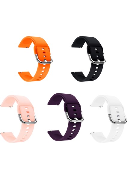 Samsung Galaxy Watch 7 / 6 / 5 / 4 Uyumlu Silikon Kordon 20MM Siyah