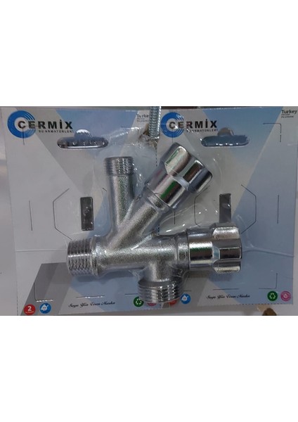 Kumlu Dual Çatallı Musluk 3/8" - 3/4