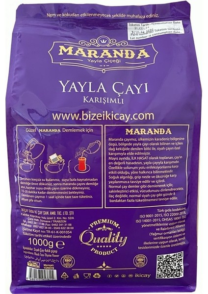 Kilitli Ambalaj Maranda 1000 gr modelleri
