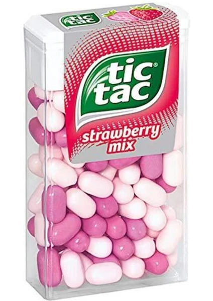 Tic Tac   Çilekli Şeker Strawberry Şekerleme 18 gr X3 Avantaj Paket