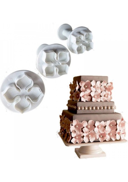 3 Lü Ortanca Çiçeği Basmalı Kopat