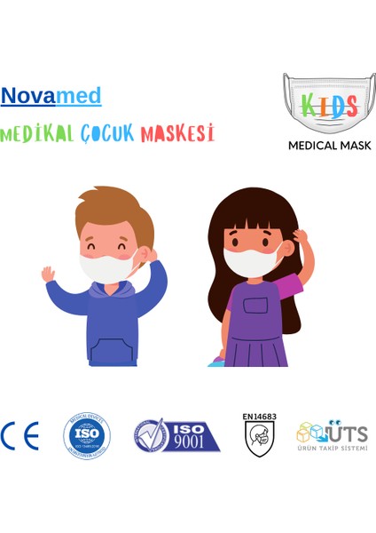 Erkek/kız Çocuk Medikal Yüz Maskesi 300 Adet fırsatları